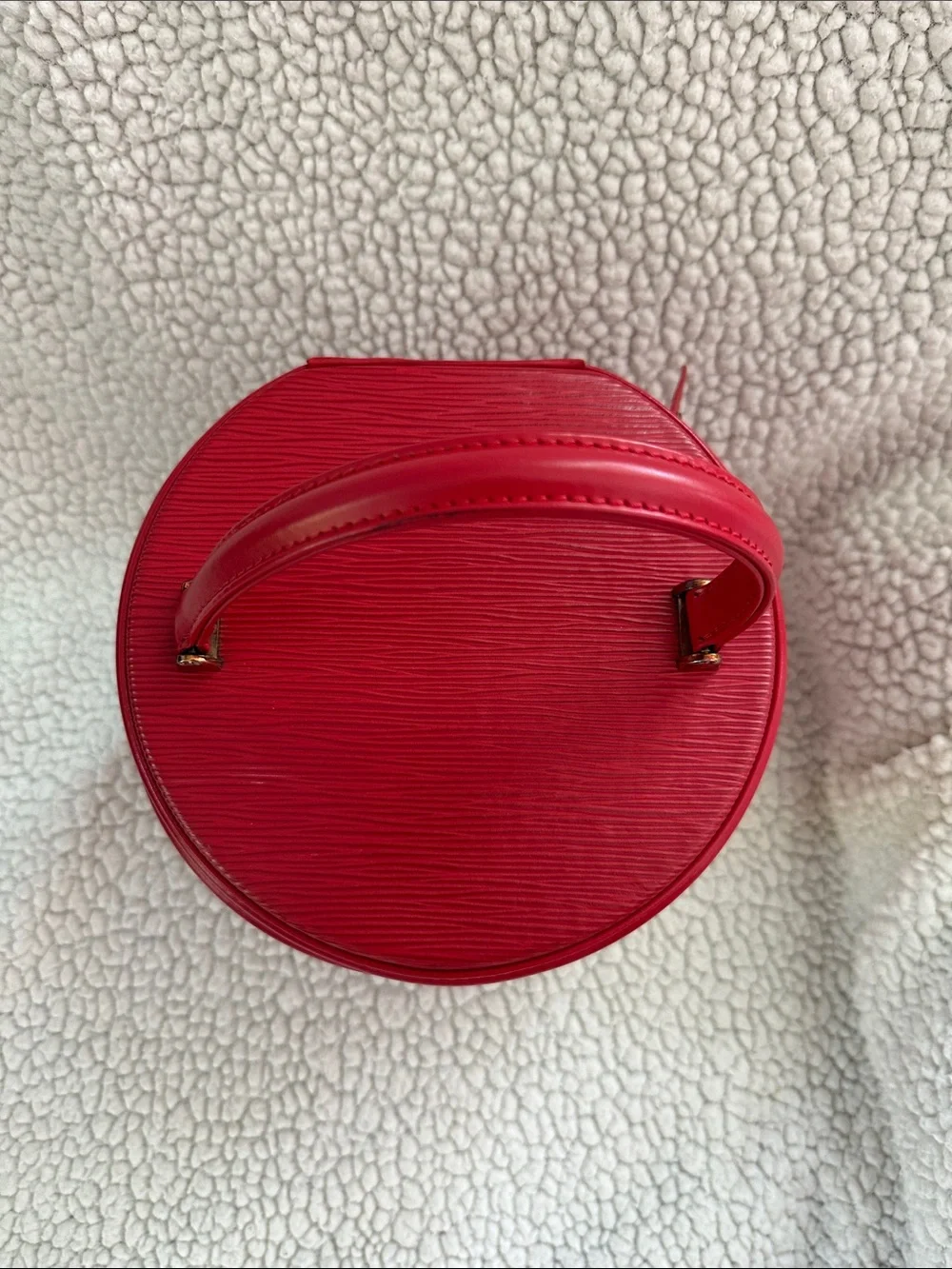 Louis Vuitton Cannes Castillan Red Epi Leather Top-Handle Bag vintage with CoA